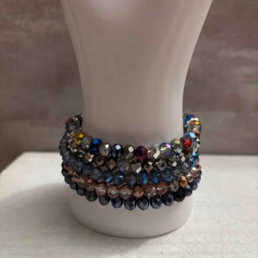 Handmade Beaded Bracelet Stack 0271